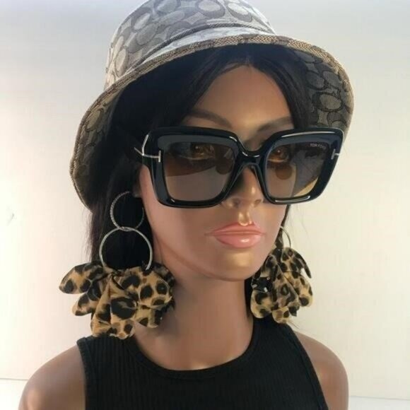 New Authentic Tom Ford Esme FT1157 01E Black Yellow TF1157 - Picture 10 of 13